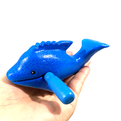 4" Wooden Musical Whistle Dolphin Percussion Instrument