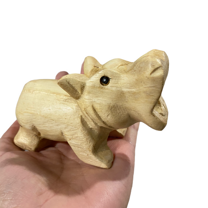 Wooden Musical Whistle Hippo Instrument