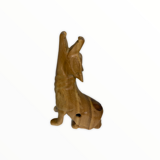 Wooden Wolf Musical Whistle Instrument