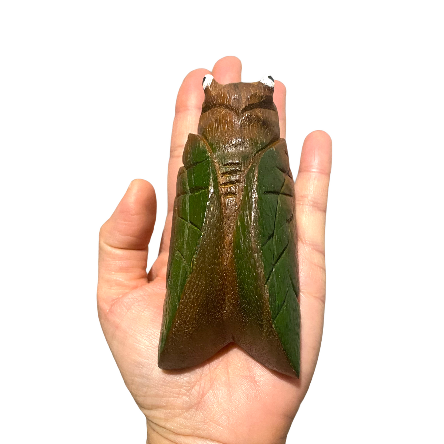 Painted Wooden Musical Cicada Maraca Percussion Instrument