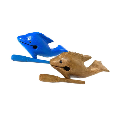 4" Wooden Musical Whistle Dolphin Percussion Instrument
