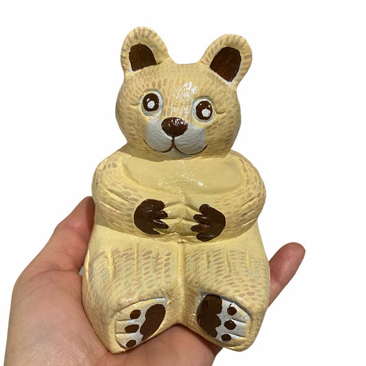 Painted Wooden Musical Bear Whistle Instruement